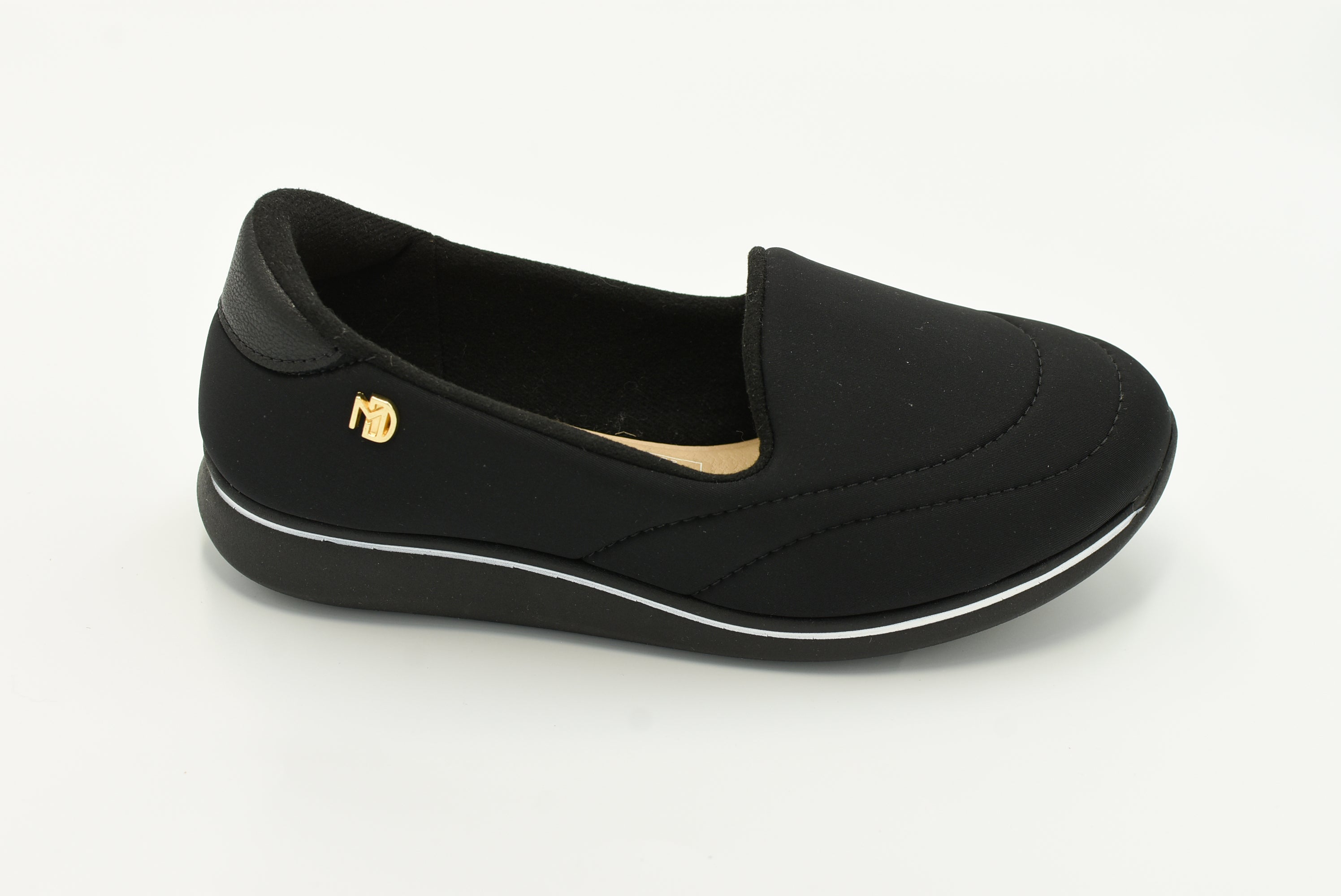 Santos Zapato Cerrado  Licra Negro