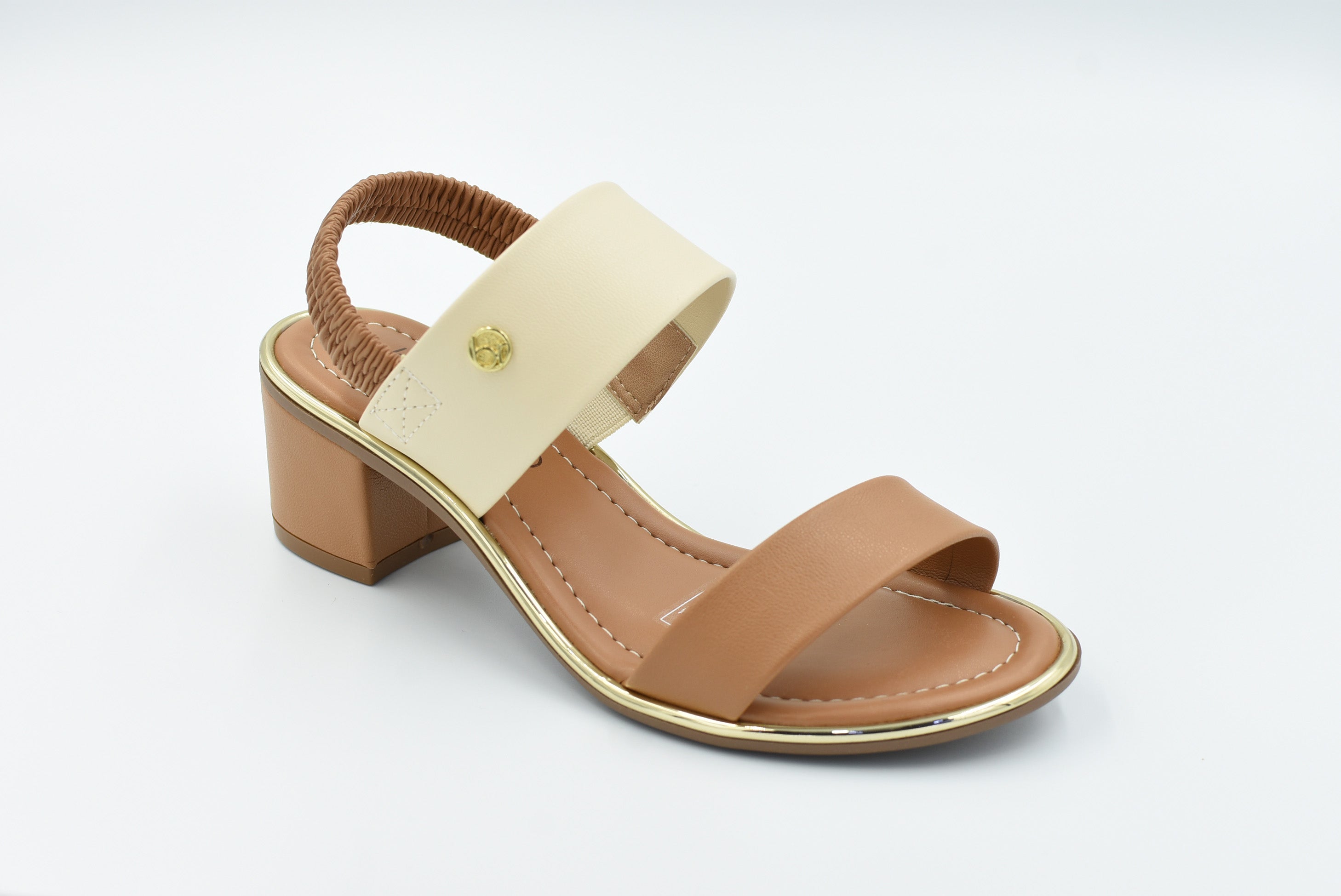 Milan Sandalia Medio  Crema/Camel 8379221