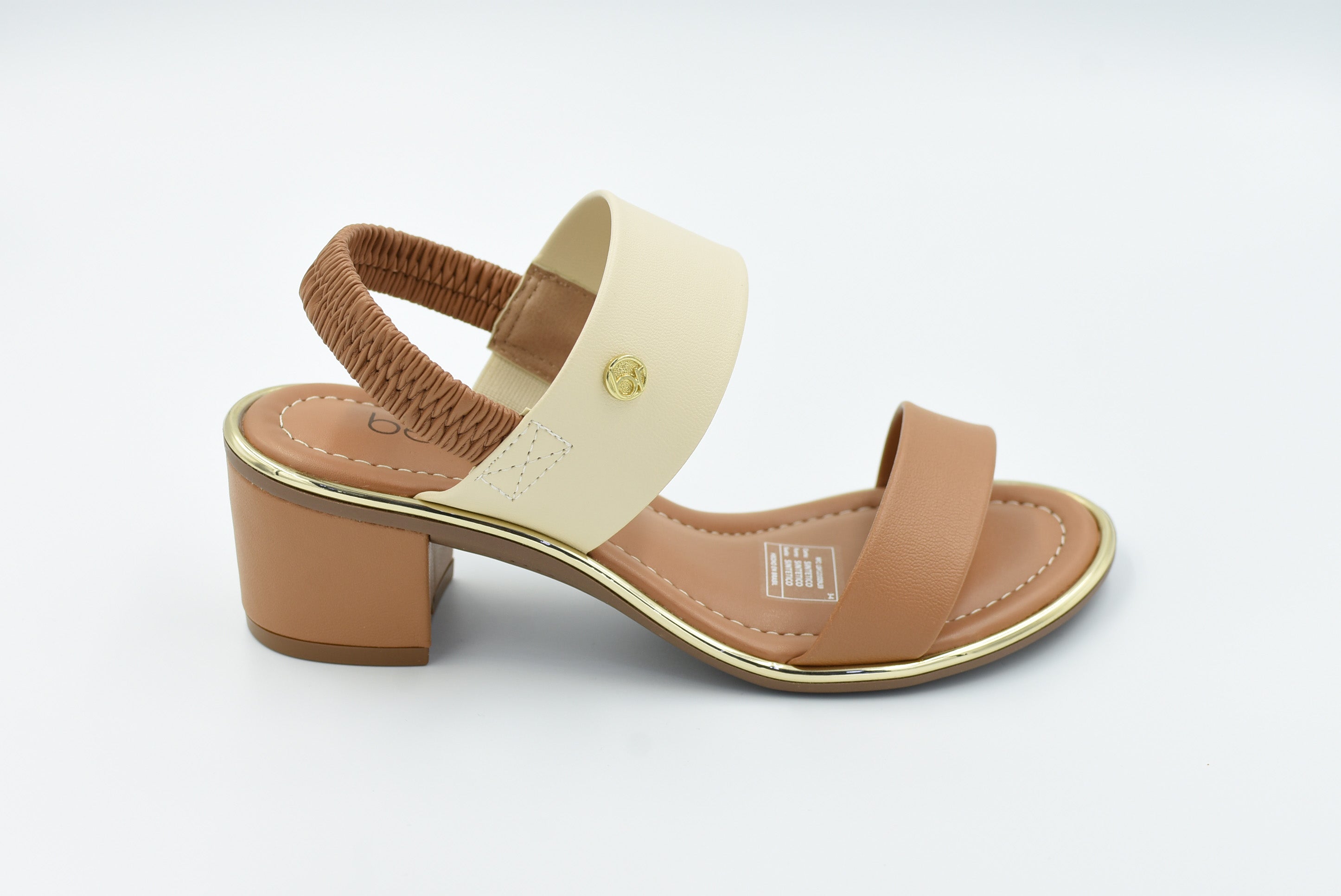 Milan Sandalia Medio  Crema/Camel 8379221