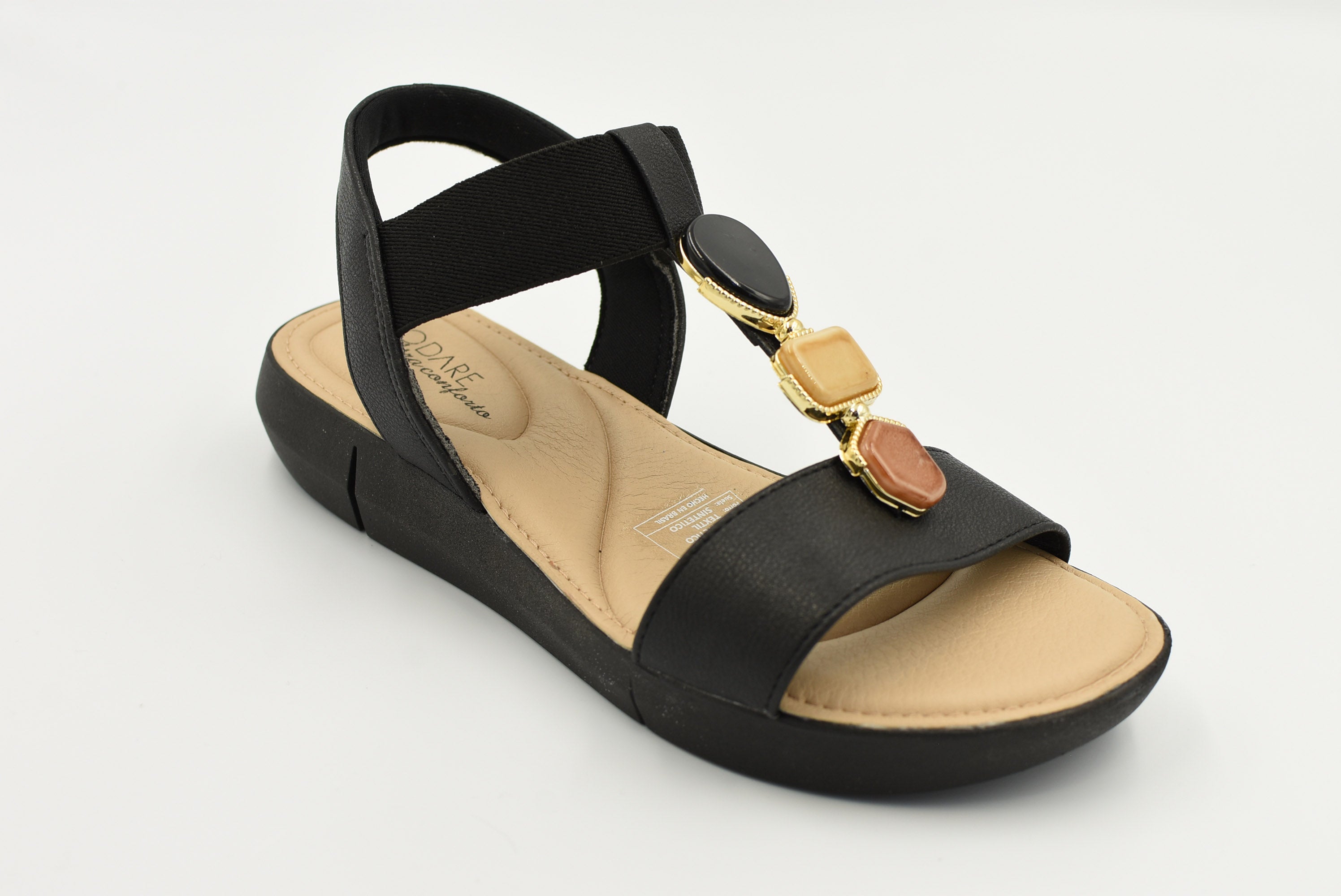 Reims Sandalia Negro