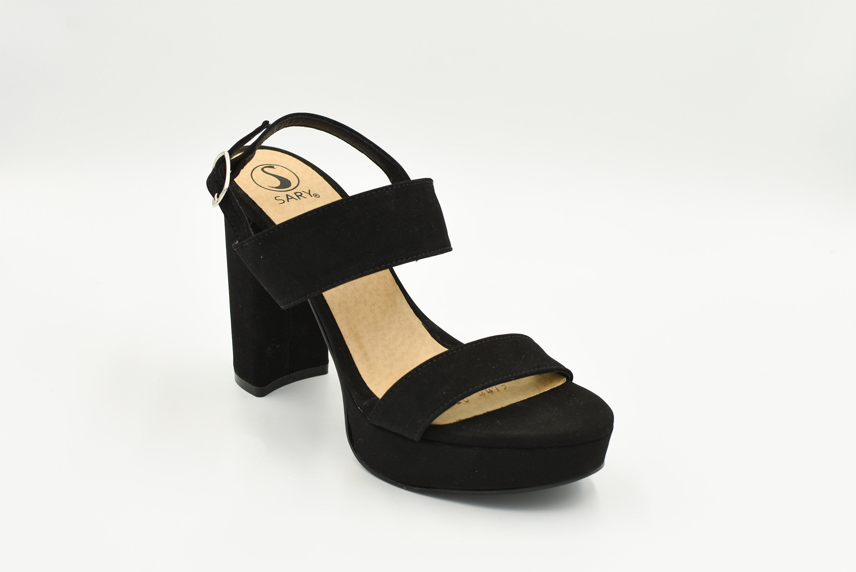 Terrassa Sandalia Ante Negro