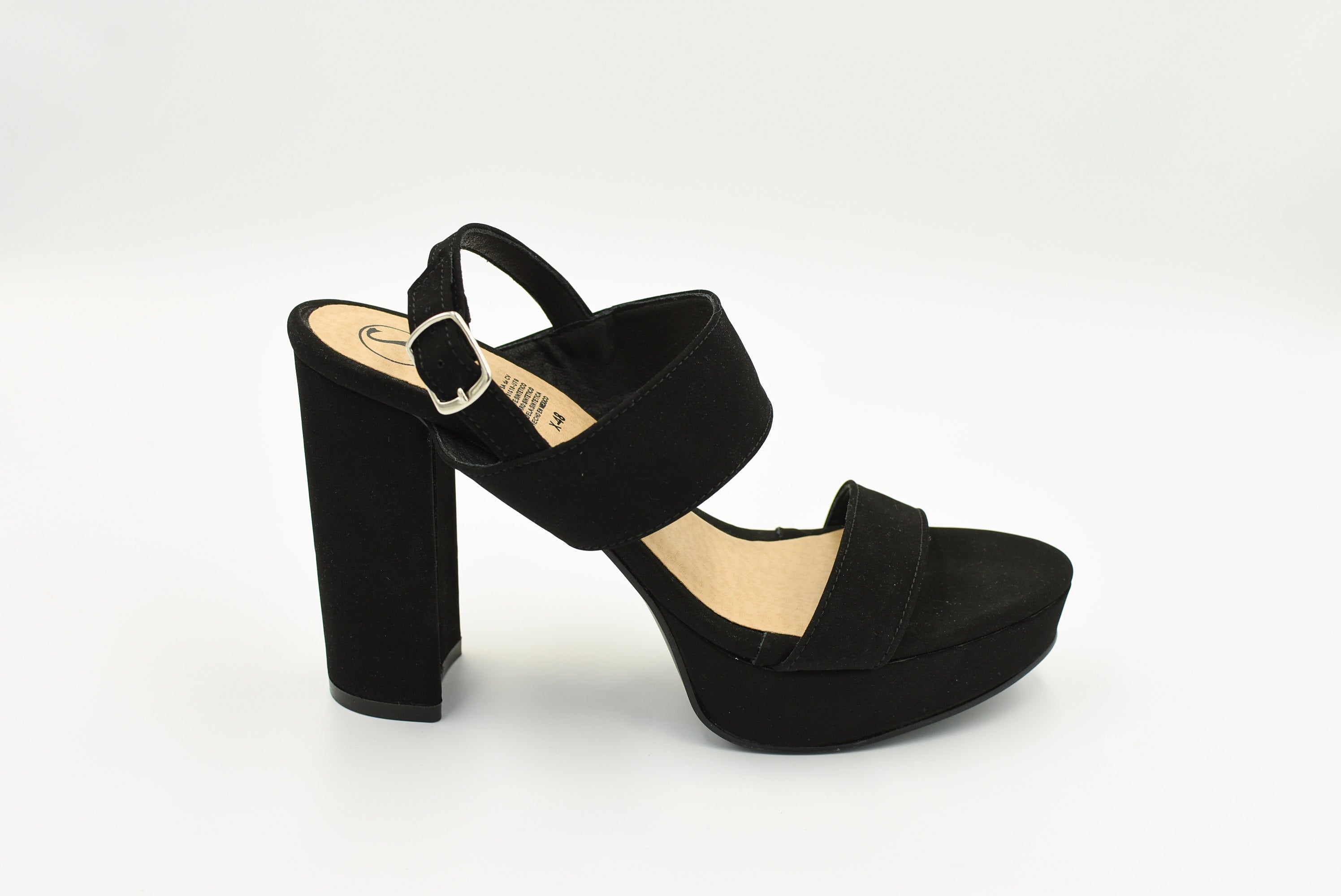 Terrassa Sandalia Ante Negro