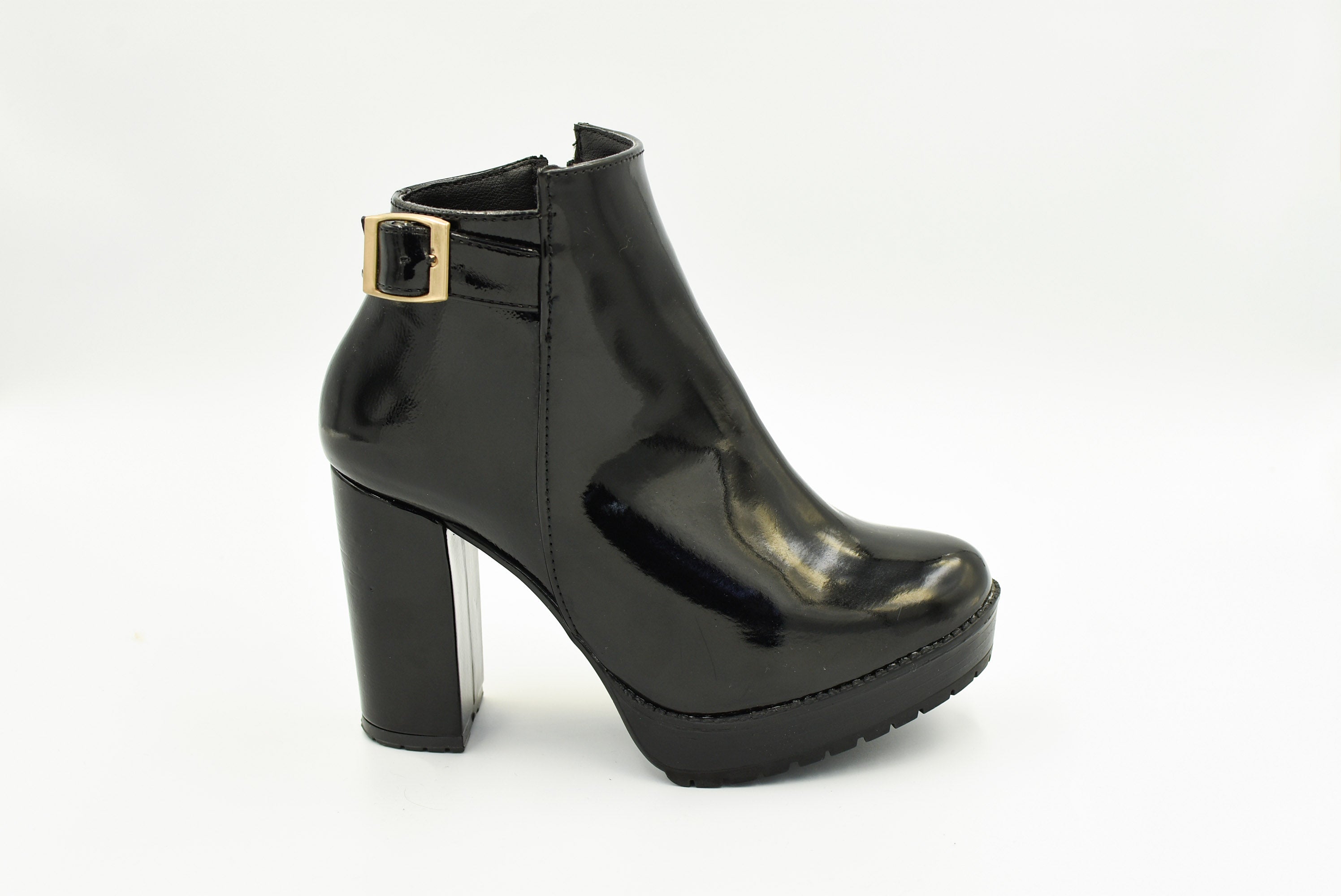 Viareggio Botin Alto  Charol Negro