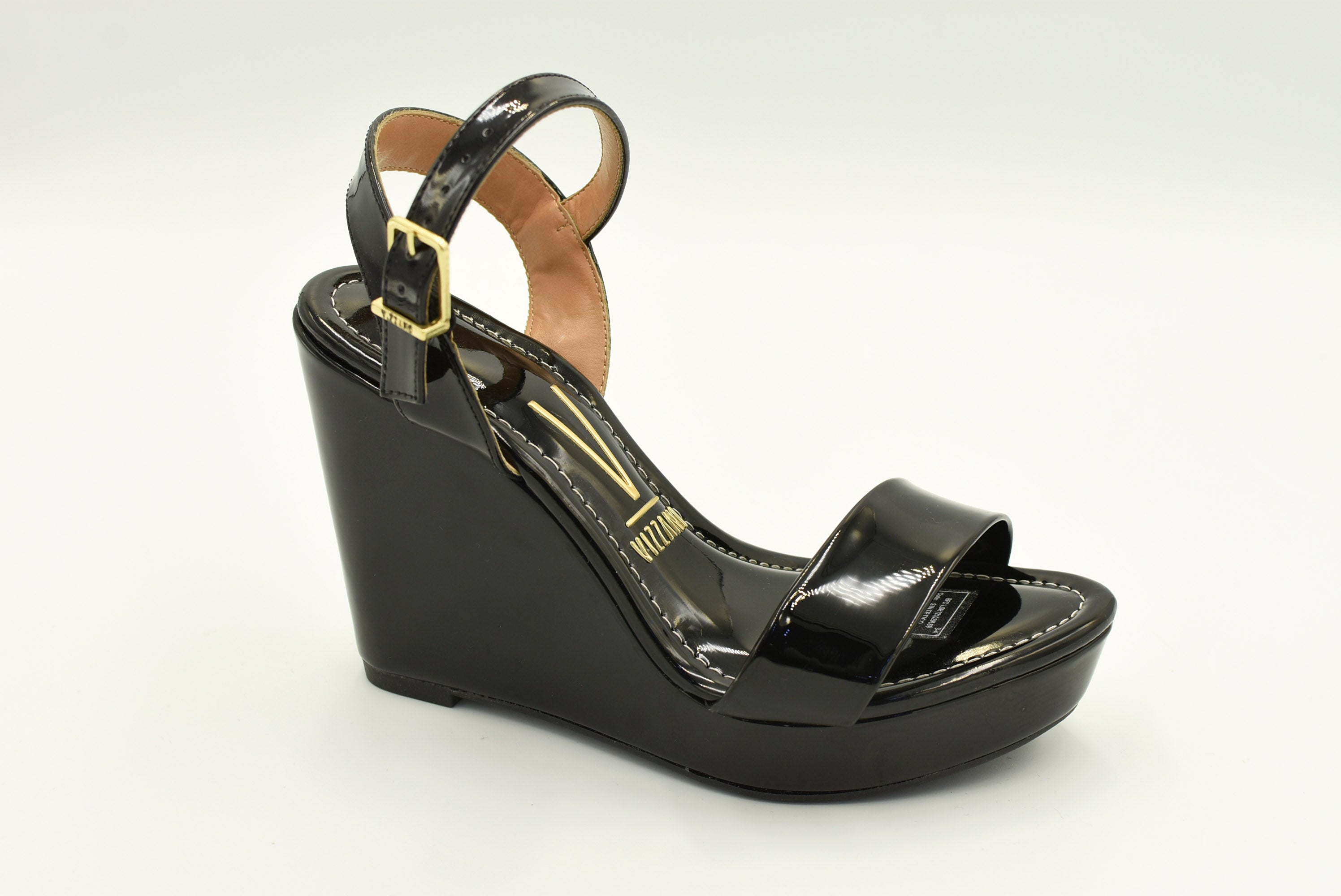 Anzio Sandalia Charol Negro